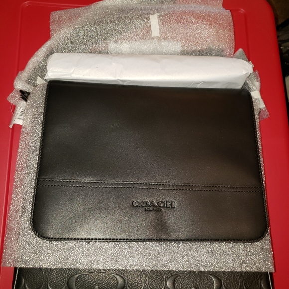 🖤Coach Black Leather Signature Messenger Bag - Picture 5 of 8